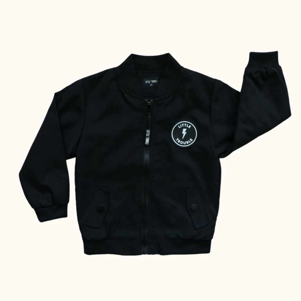 12-18 month little trouble bomber jacket nwot